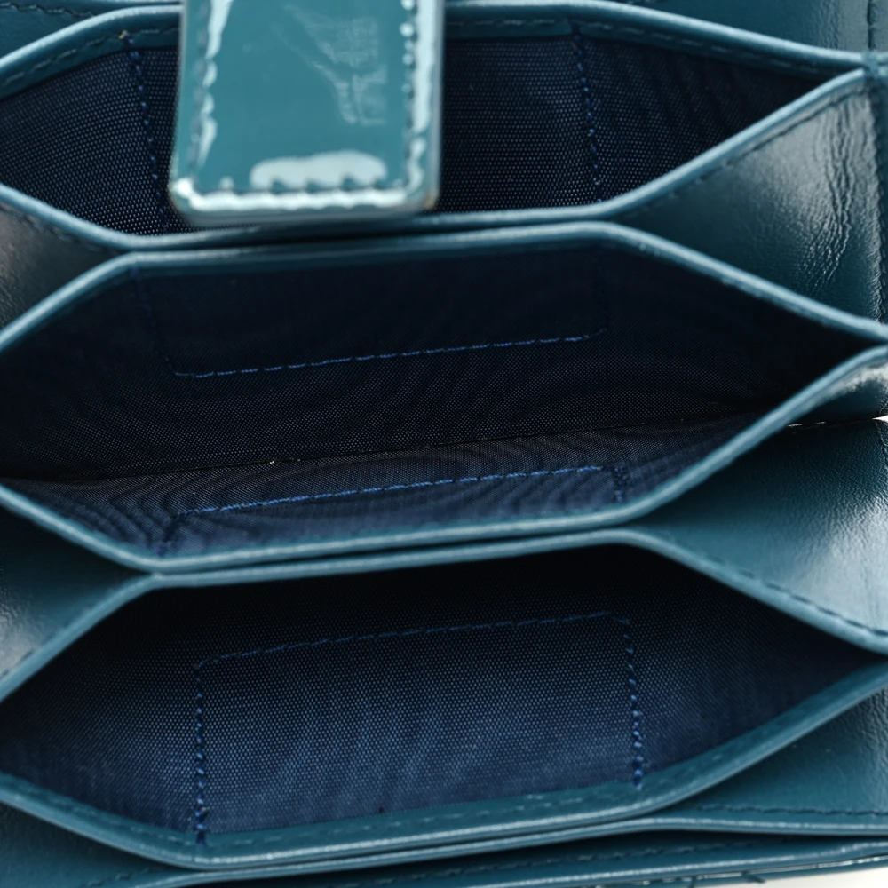 Lushentic Grade Handbags: Small Lady Dior Card Holder in Turquoise - Designer Inspired Luxury Bag