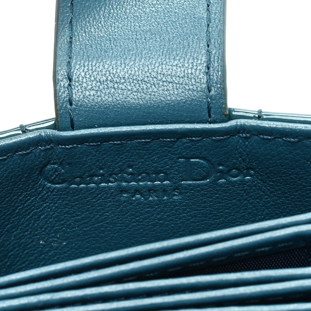 Lushentic Grade Handbags: Small Lady Dior Card Holder in Turquoise - Image 2