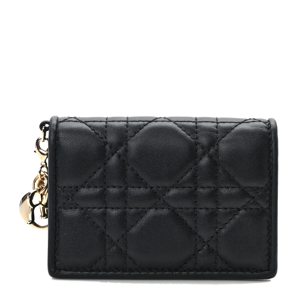 Lushentic Handbag Lady Dior Flap Black Cannage Lambskin Leather - Premium Alternative Bag