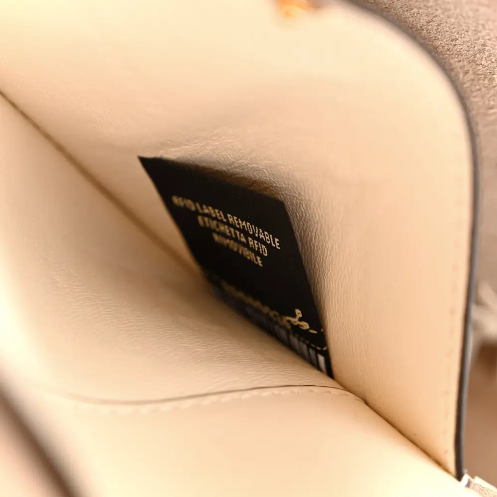 Lushentic Handbag: Ceylon Woven Baguette in White Ice King Leather - Image 7