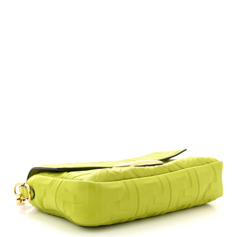 Lushentic Bag FF 1974 Embossed Baguette Wasabi Nappa Leather - Image 6