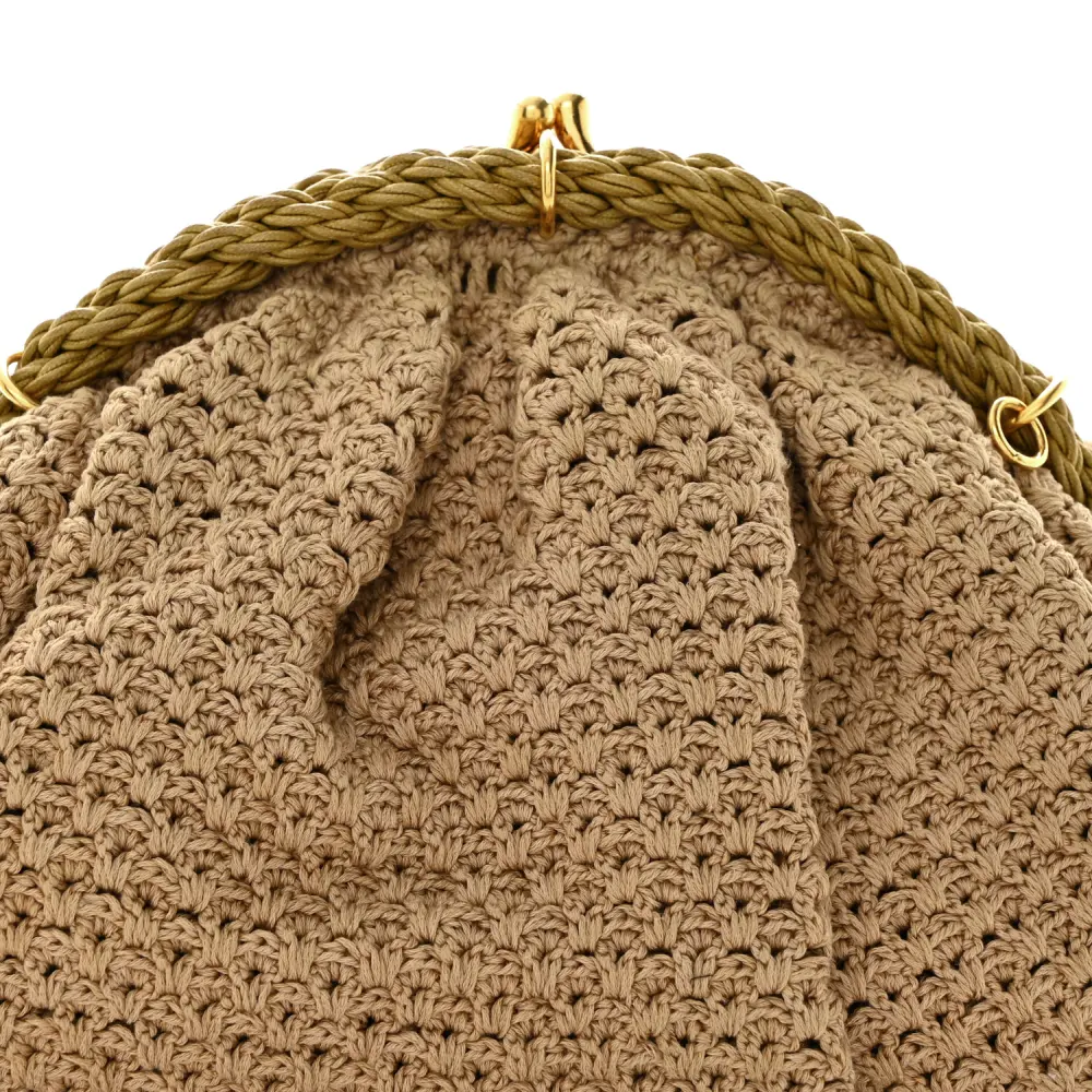 Lushentic Reviews: Intreccio Macrame Braided Shell Clutch Sand - Image 2