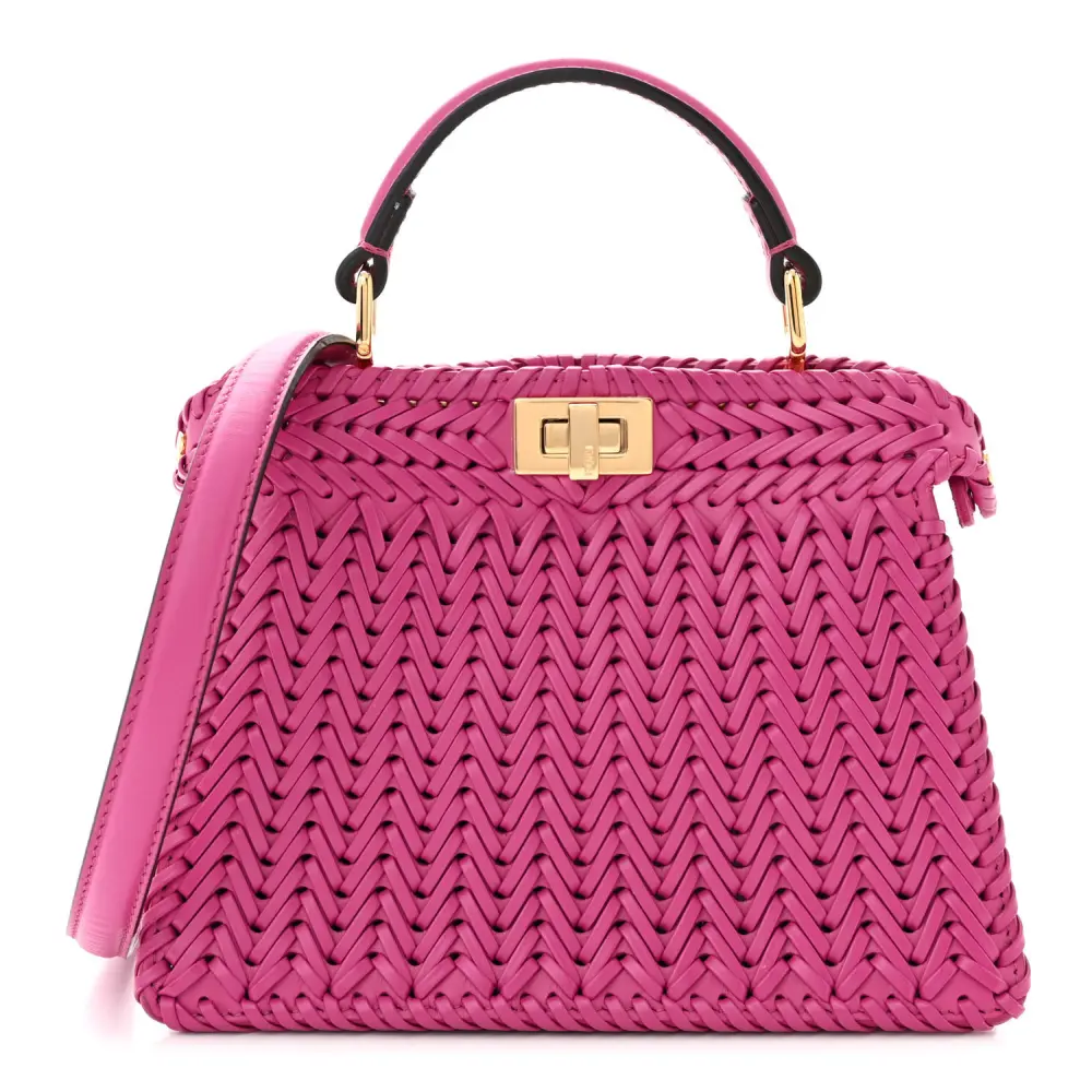 Lushentic Designer Intreccio Petite Peekaboo I See U Satchel Ciclamino