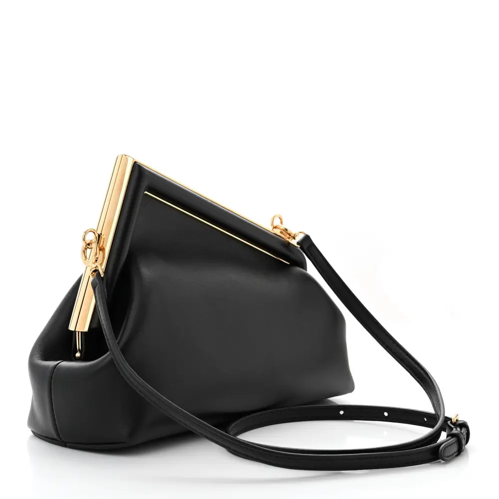 Lushentic Medium Fendi First – Black Nappa Leather, Gold Hardware - Image 3