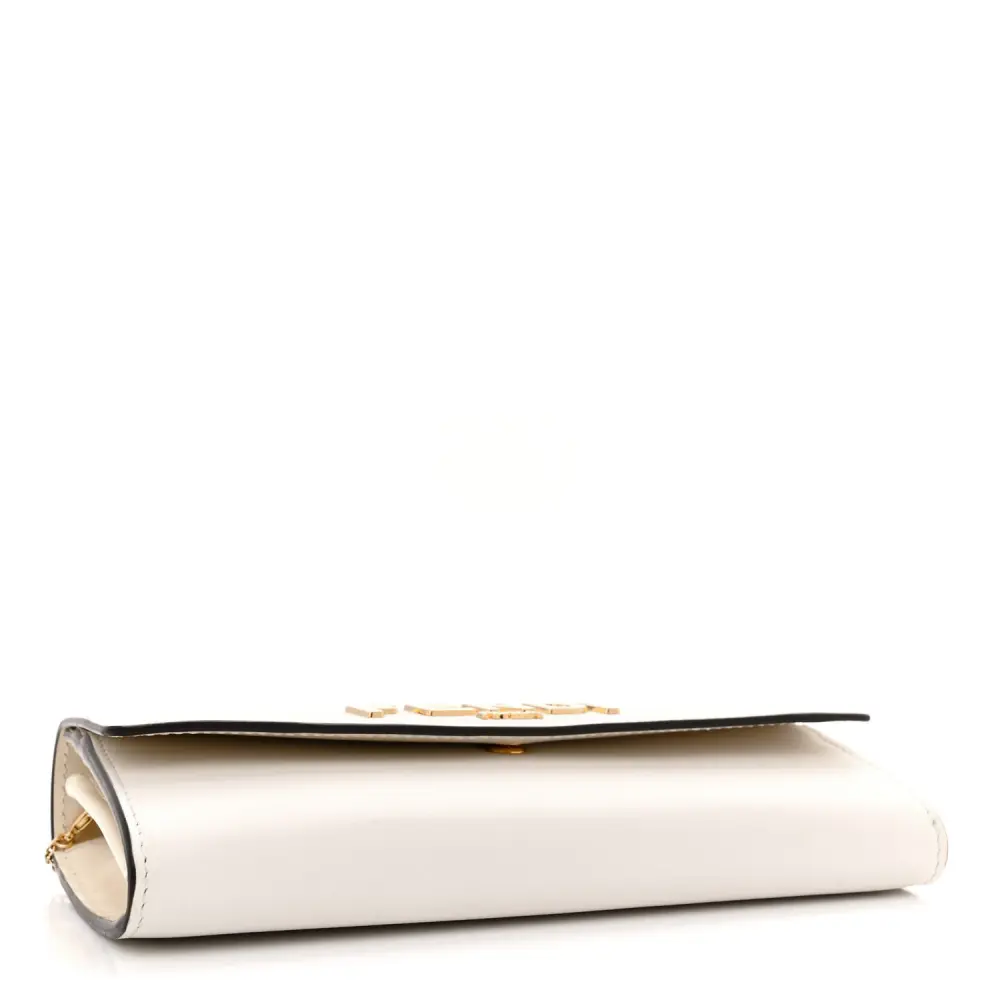 Lushentic Grade Bags - Fendi Roma Logo Chain Wallet in White Vitello Leather - Image 7