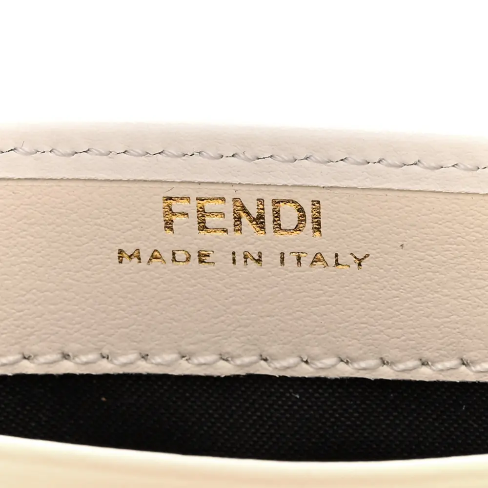 Lushentic Grade Bags - Fendi Roma Logo Chain Wallet in White Vitello Leather - Image 3