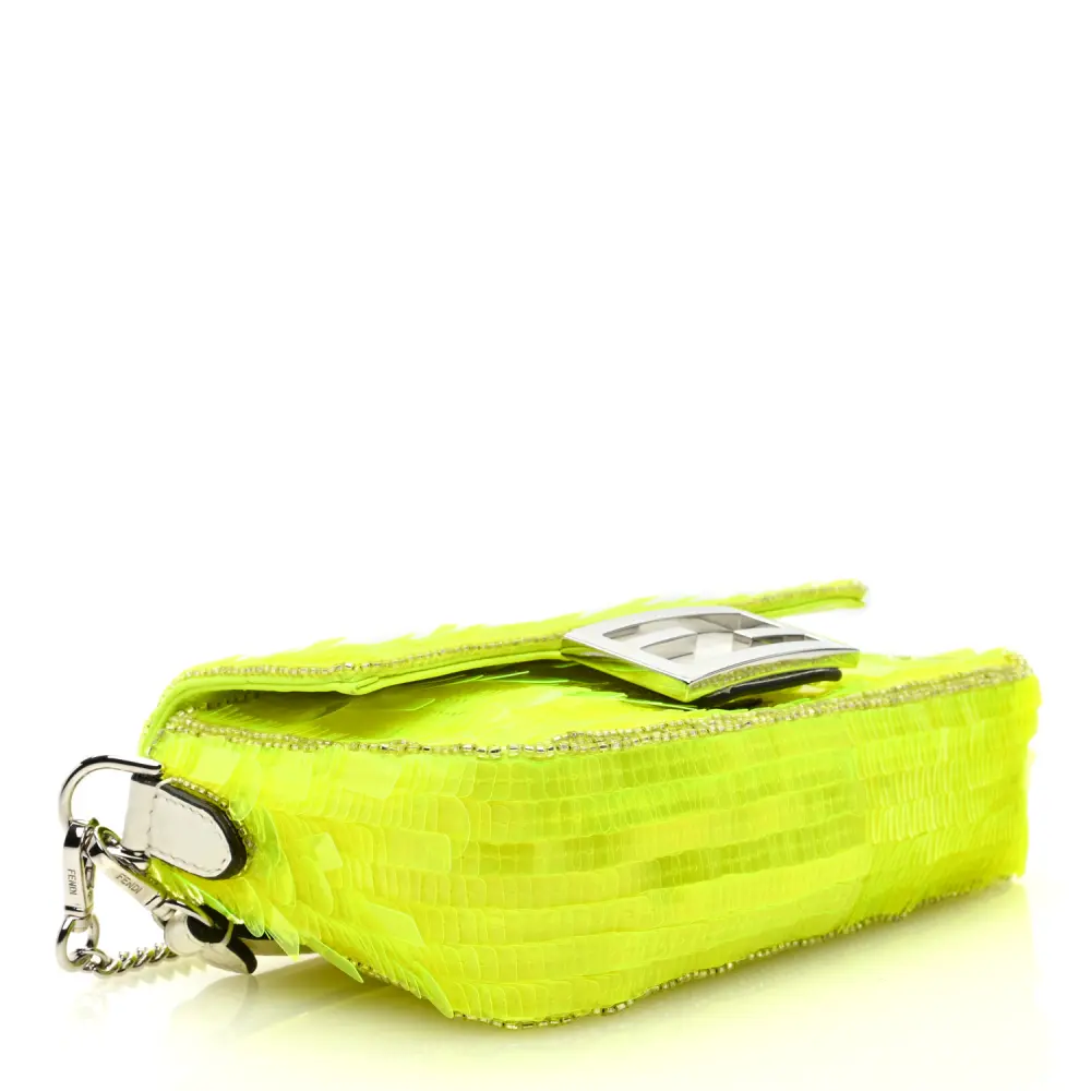 Lushentic Grade Bags: Mini Baguette in Yellow Fluo & Leather Avorio - Image 6