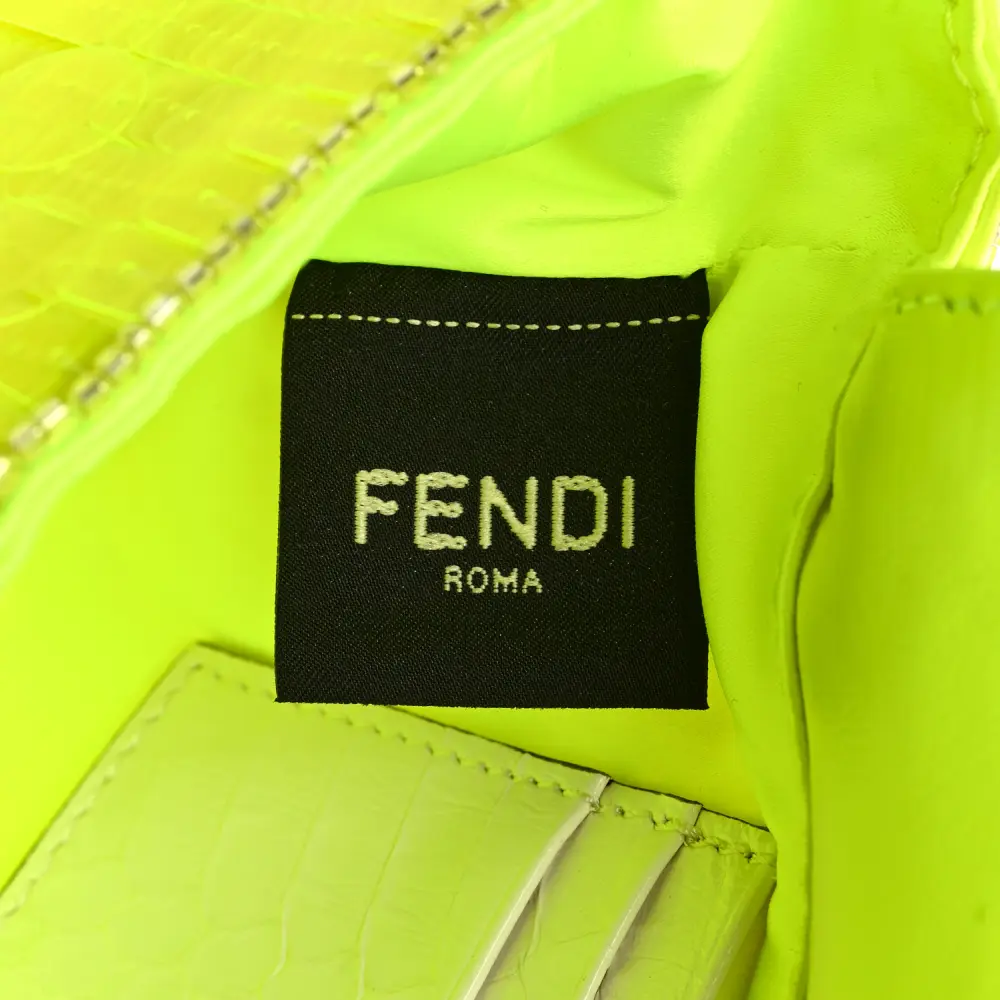 Lushentic Grade Bags: Mini Baguette in Yellow Fluo & Leather Avorio - Image 2