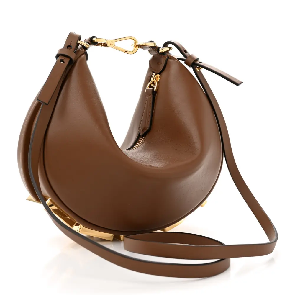 Lushentic Quality Handbags - Mini Fendigraphy Hobo Bag Brandy Matte - Image 3