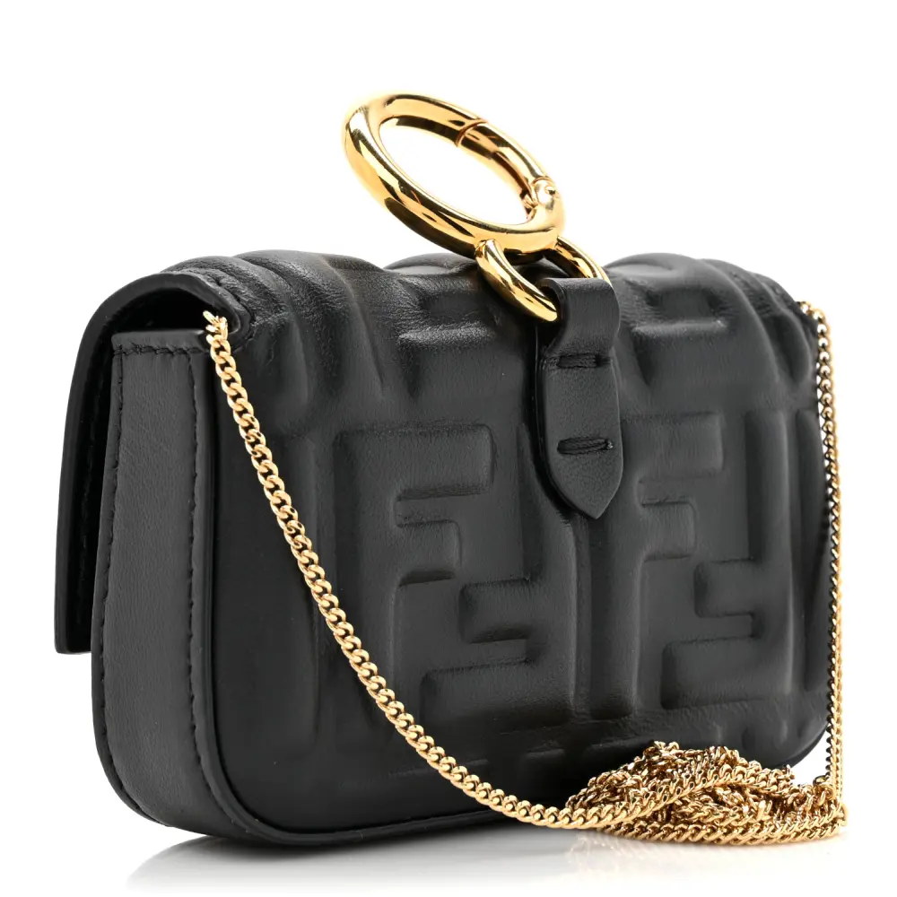 Lushentic Grade Handbags - Nano FF Embossed Baguette Charm - Image 3