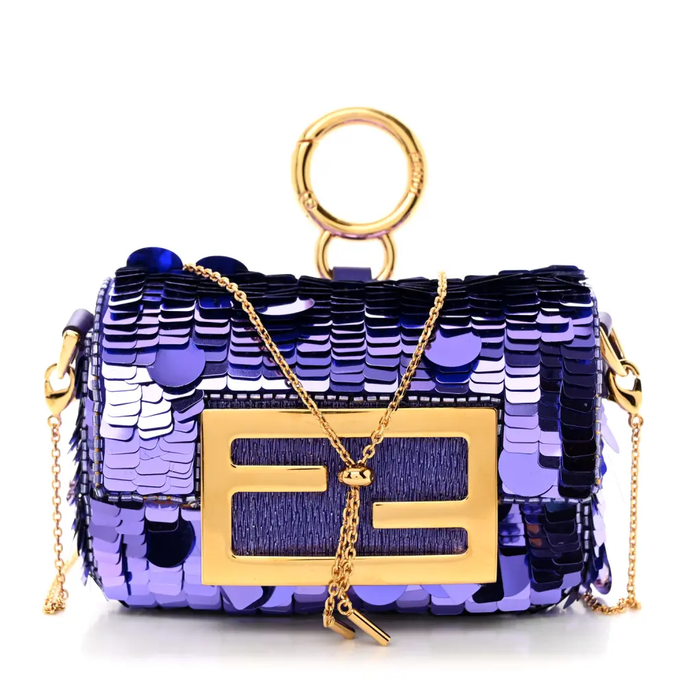 Lushentic Grade Handbags - Maxi Buckle Baguette in Viola Purple