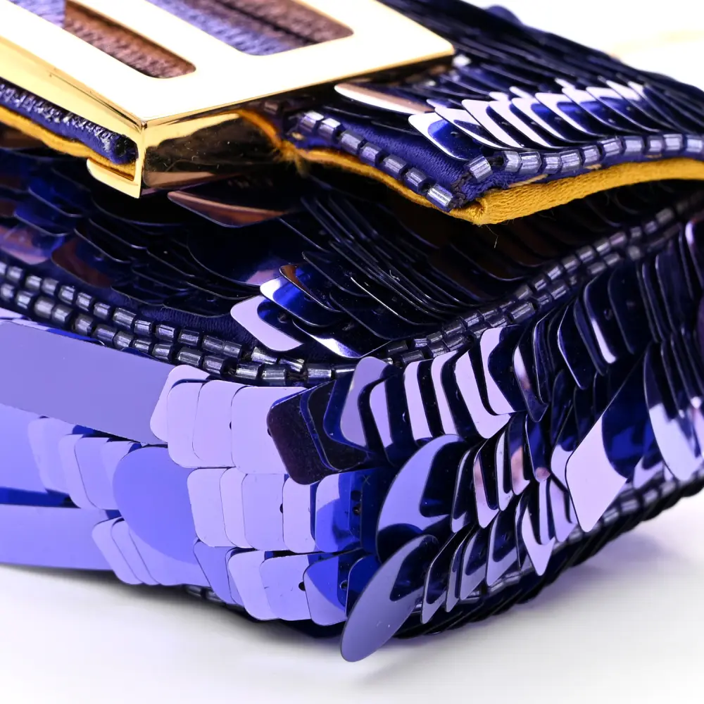 Lushentic Grade Handbags - Maxi Buckle Baguette in Viola Purple - Image 6