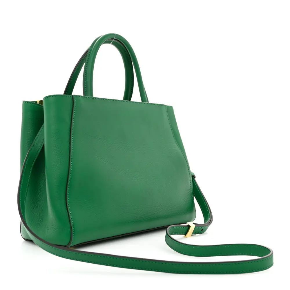 Lushentic Petite 2Jours Tote in Emerald Calf Hair & Crocodile Leather - Image 3