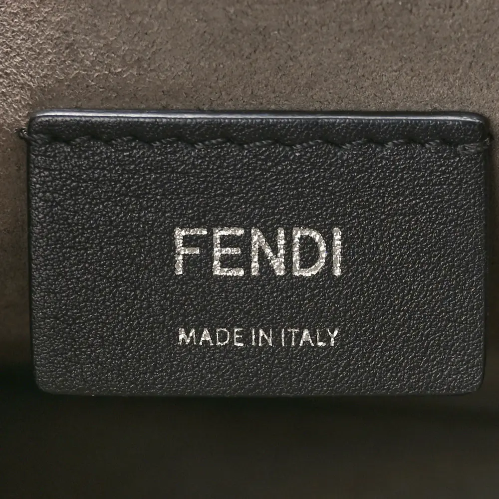 Lushentic Grade Bags - Fendi FF Small Kan I Bag in Natural Black Raffia - Image 2