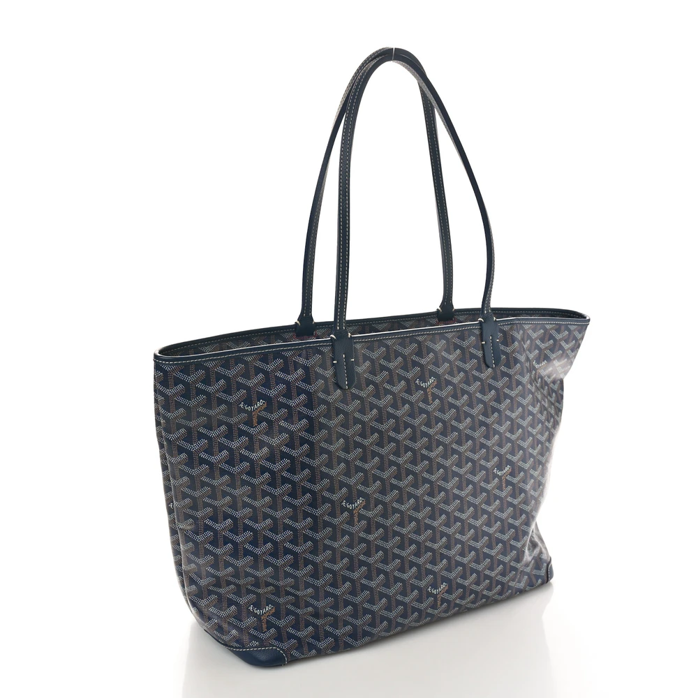 Lushentic Replica Artois Tote MM Navy Goyardine Canvas - Image 3