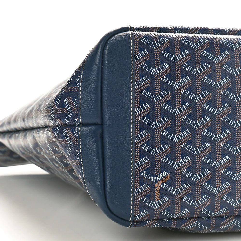 Lushentic Replica Artois Tote MM Navy Goyardine Canvas - Image 4