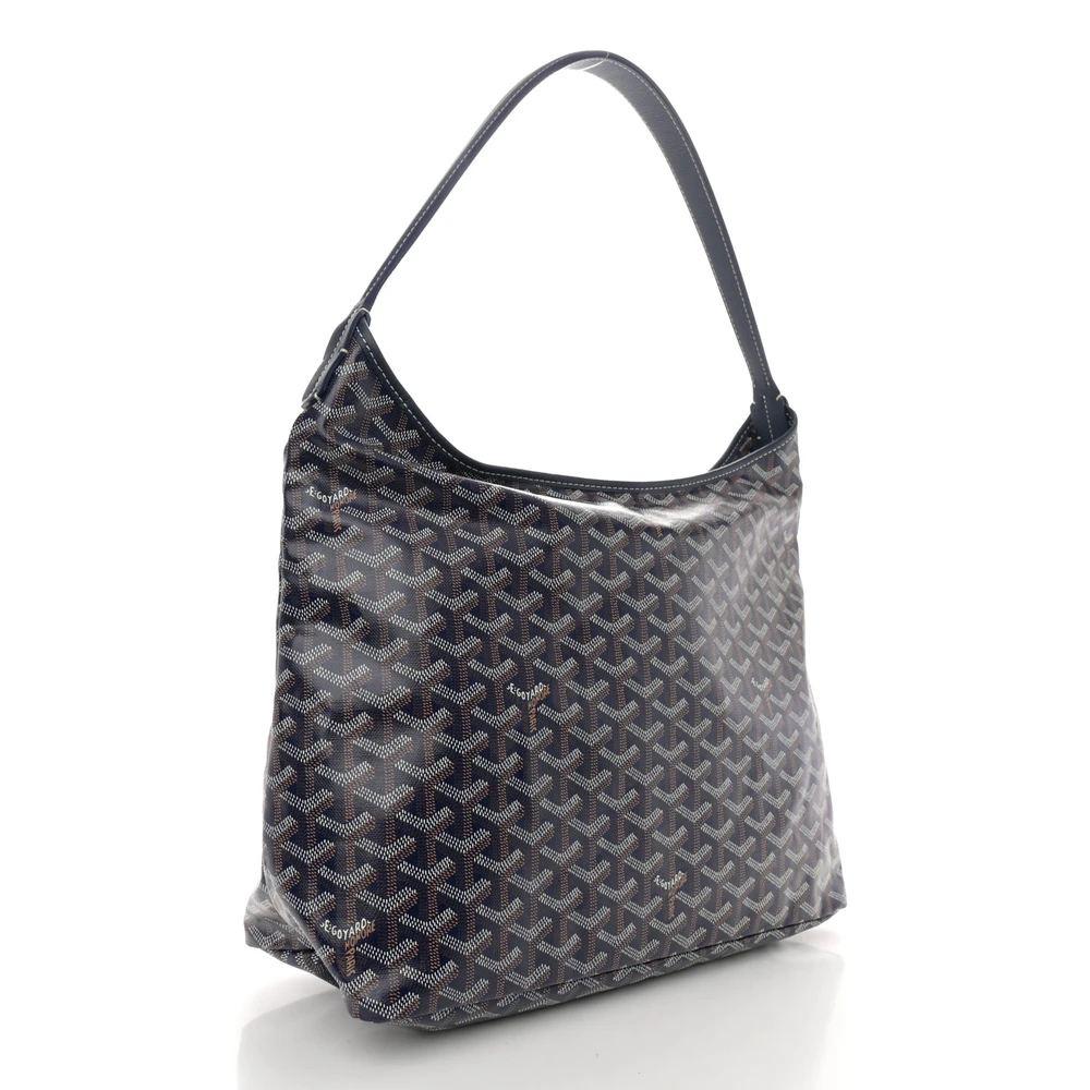 Lushentic Designer Bags - Boheme Hobo PM Navy Blue Goyardine Canvas - Image 3