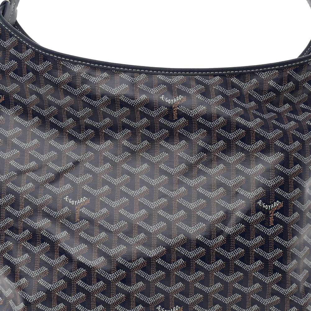 Lushentic Designer Bags - Boheme Hobo PM Navy Blue Goyardine Canvas - Image 8