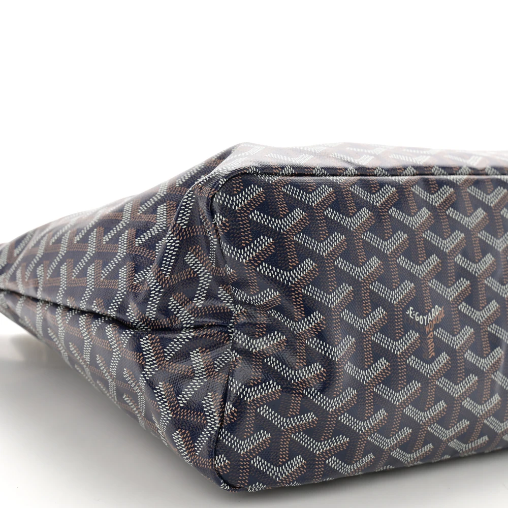 Lushentic Designer Bags - Boheme Hobo PM Navy Blue Goyardine Canvas - Image 4