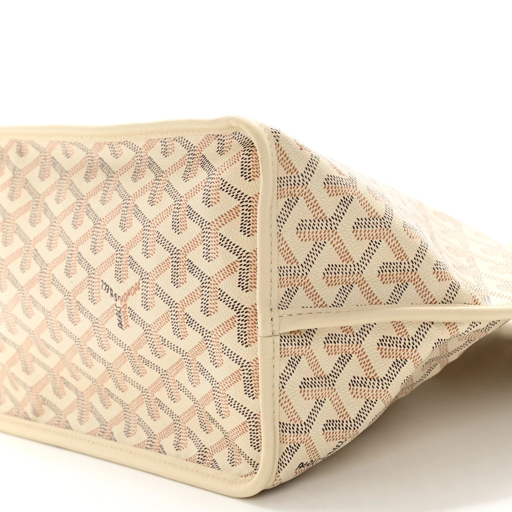 Lushentic Bag Embroidered Seahorse Reversible Anjou Tote PM Sand Goyardine Canvas - Image 5