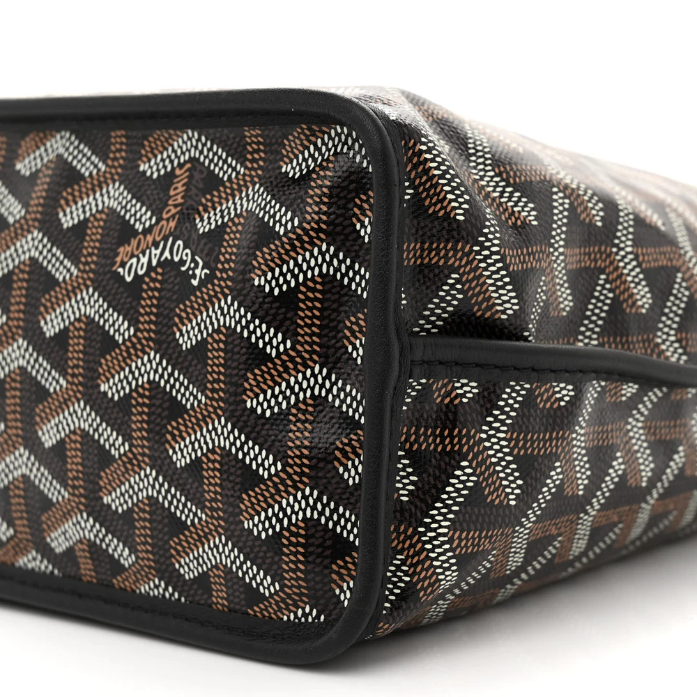 Lushentic Grade Replica Bags - Mini Reversible Anjou Black Goyardine Canvas - Image 5