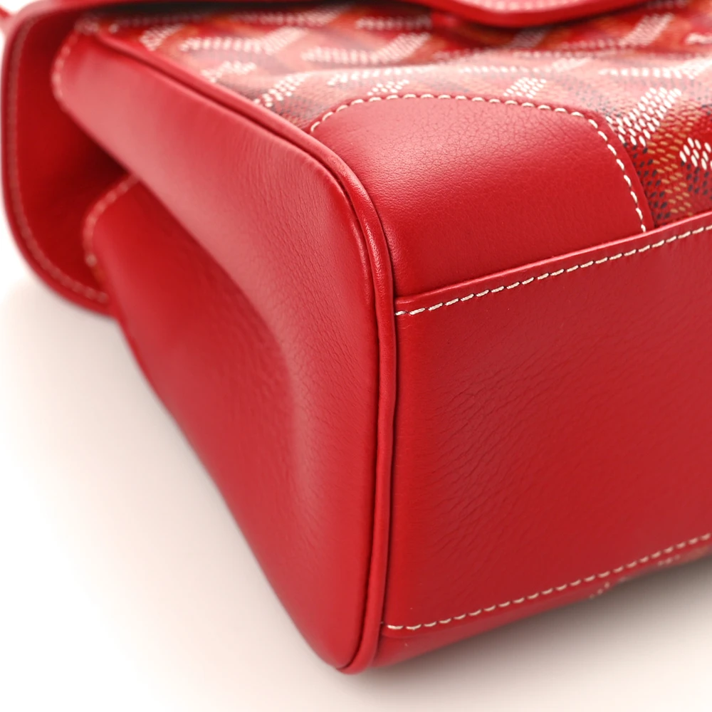 Lushentic Replicas Mini Saigon Trunk Bag - Red Goyardine Canvas - Image 4