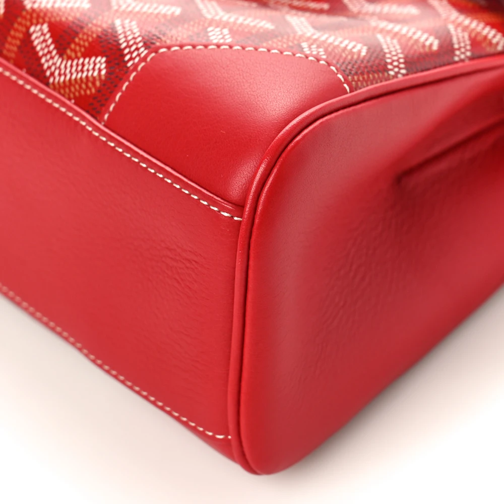Lushentic Replicas Mini Saigon Trunk Bag - Red Goyardine Canvas - Image 5