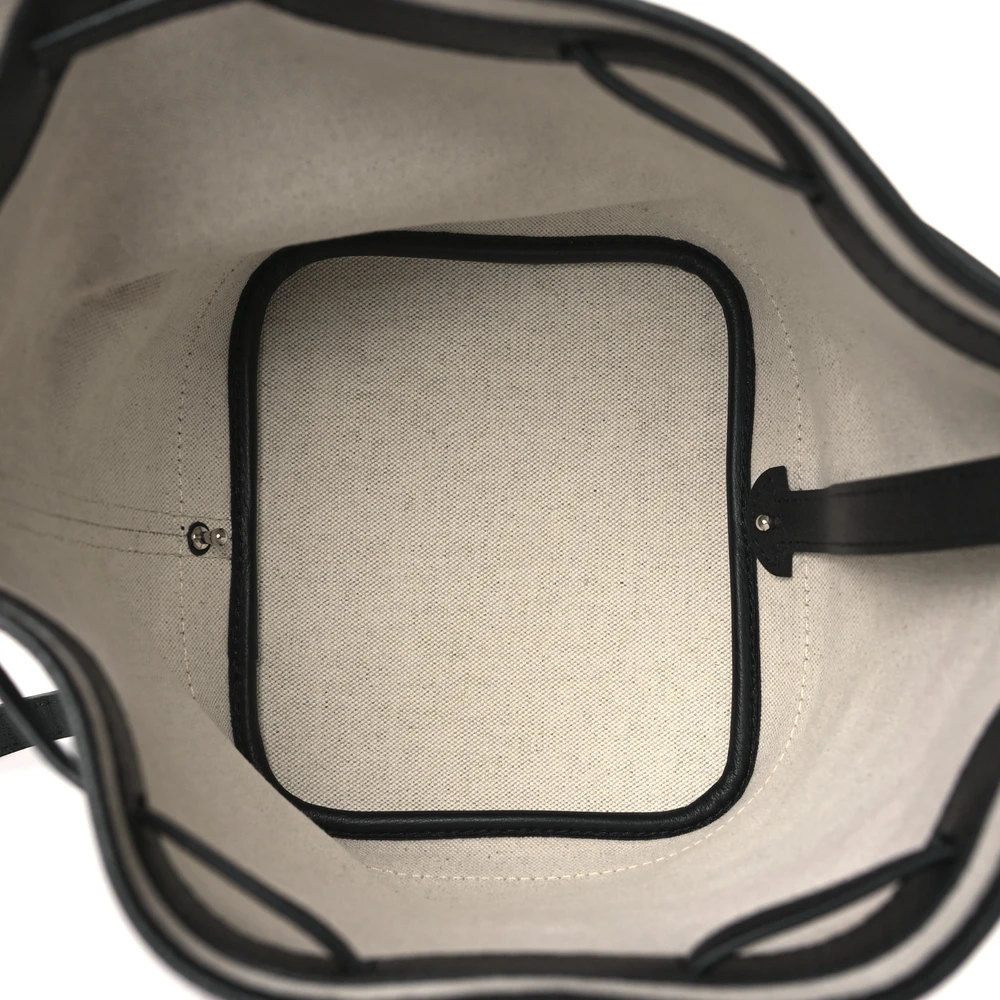 Lushentic Bags Petit Flot Bucket Bag PM Black Goyardine Canvas - Image 6