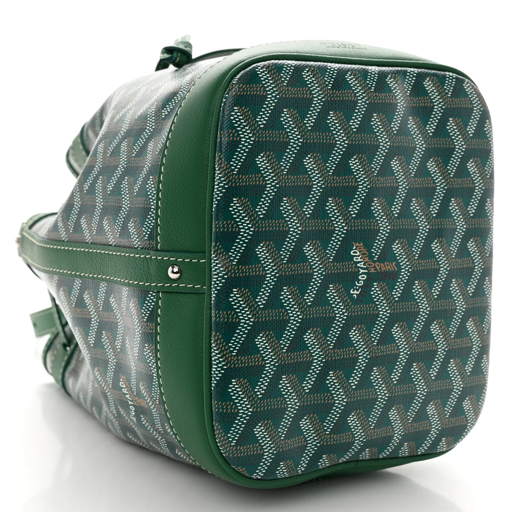 Lushentic Petit Flot Bucket Bag PM Green Goyardine Canvas - Image 6