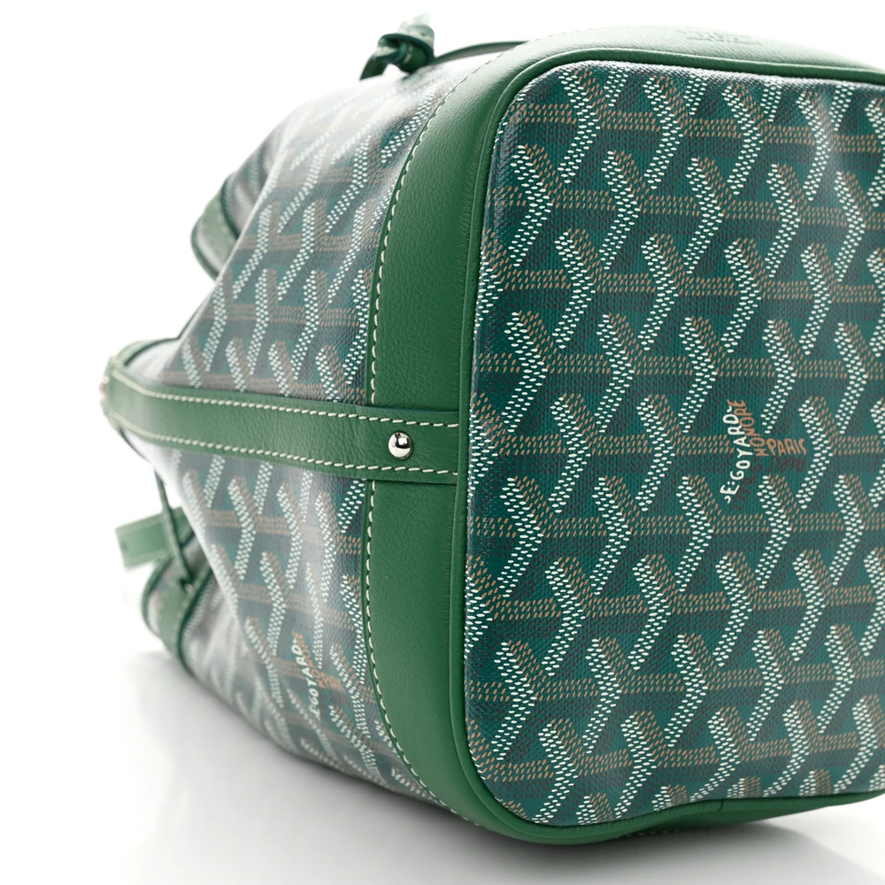Lushentic Petit Flot Bucket Bag PM Green Goyardine Canvas - Image 4