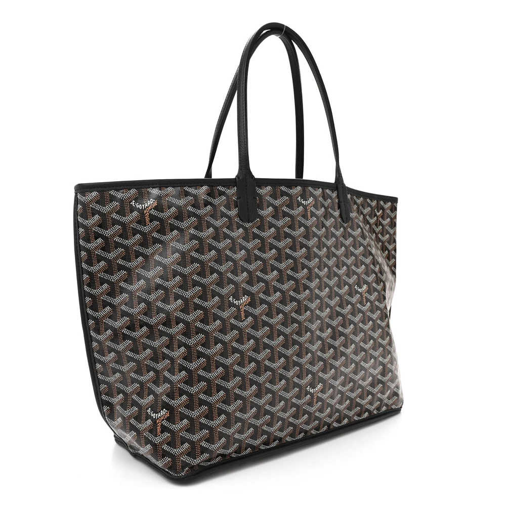 Lushentic Quality Reversible Anjou Tote PM Black Goyardine Canvas - Image 2