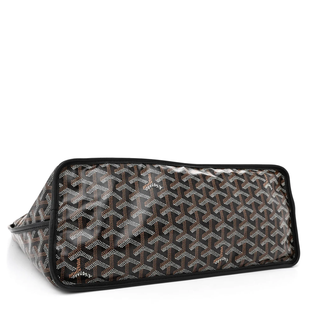 Lushentic Quality Reversible Anjou Tote PM Black Goyardine Canvas - Image 5