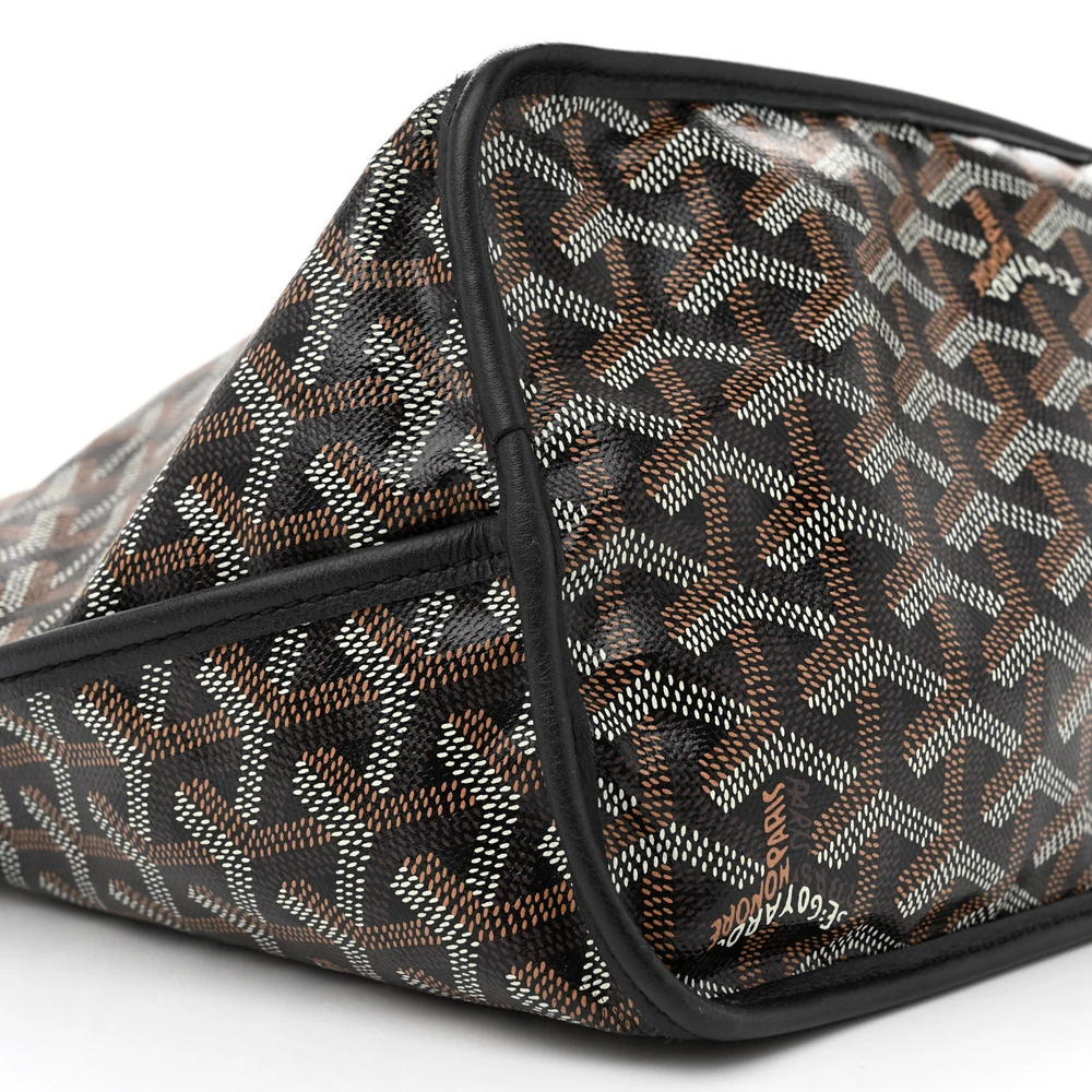 Lushentic Quality Reversible Anjou Tote PM Black Goyardine Canvas - Image 3