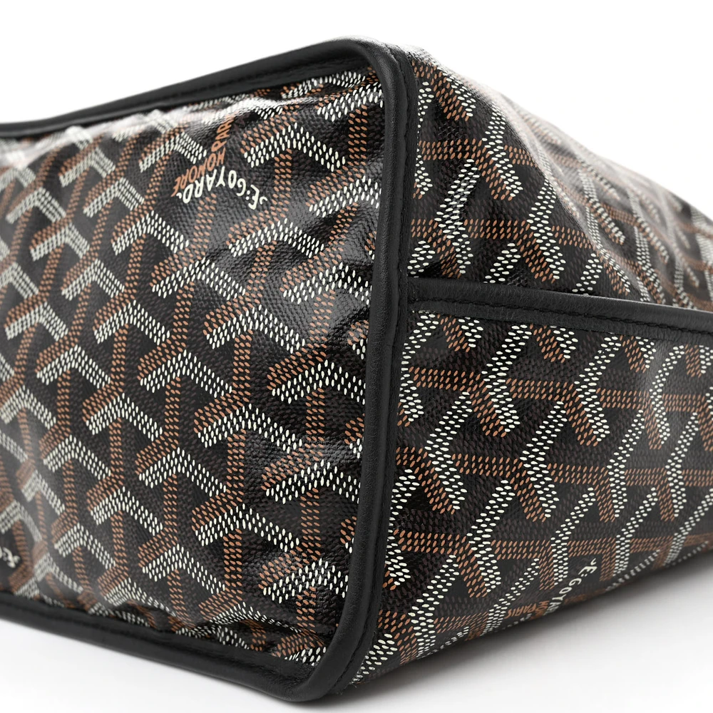 Lushentic Quality Reversible Anjou Tote PM Black Goyardine Canvas - Image 4