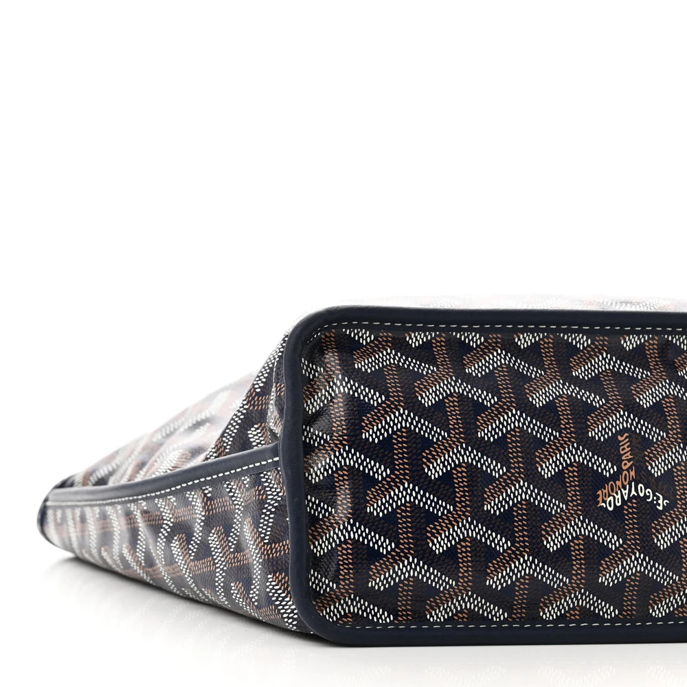 Lushentic Grade Replicas: Reversible Mini Anjou Tote Navy Goyardine Canvas - Image 3
