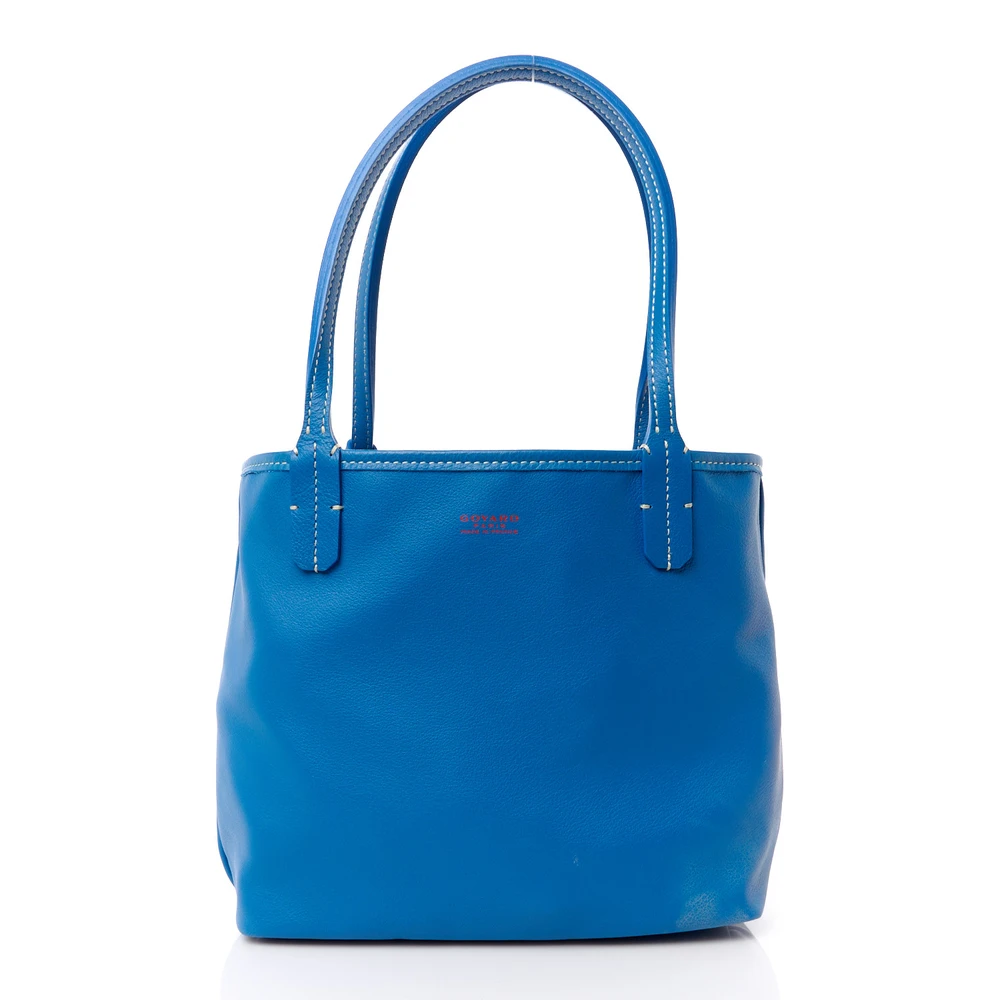 Lushentic Goyard Reversible Mini Anjou Tote Sky Blue Goyardine Canvas Front