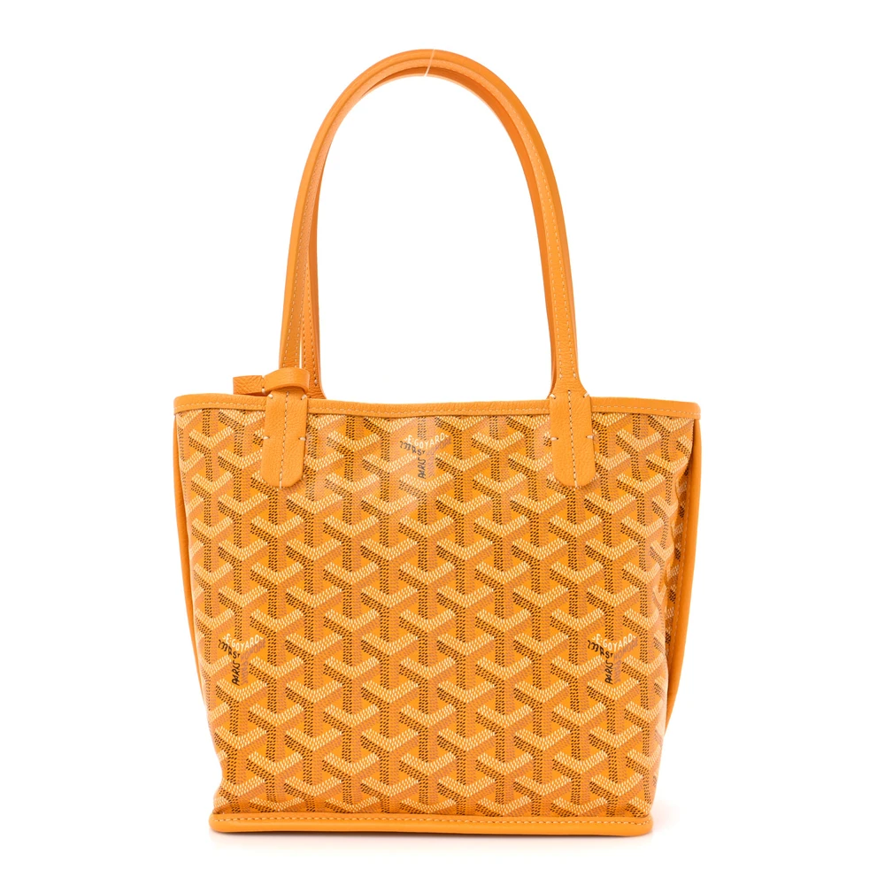 Lushentic Goyard Reversible Mini Anjou Tote Yellow Goyardine Canvas Front