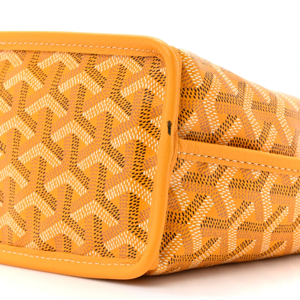 Lushentic Grade Reversible Mini Anjou Tote Yellow Goyardine Canvas - Image 4