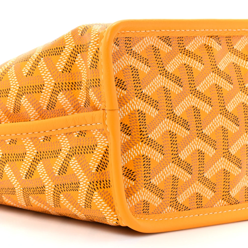 Lushentic Grade Reversible Mini Anjou Tote Yellow Goyardine Canvas - Image 5