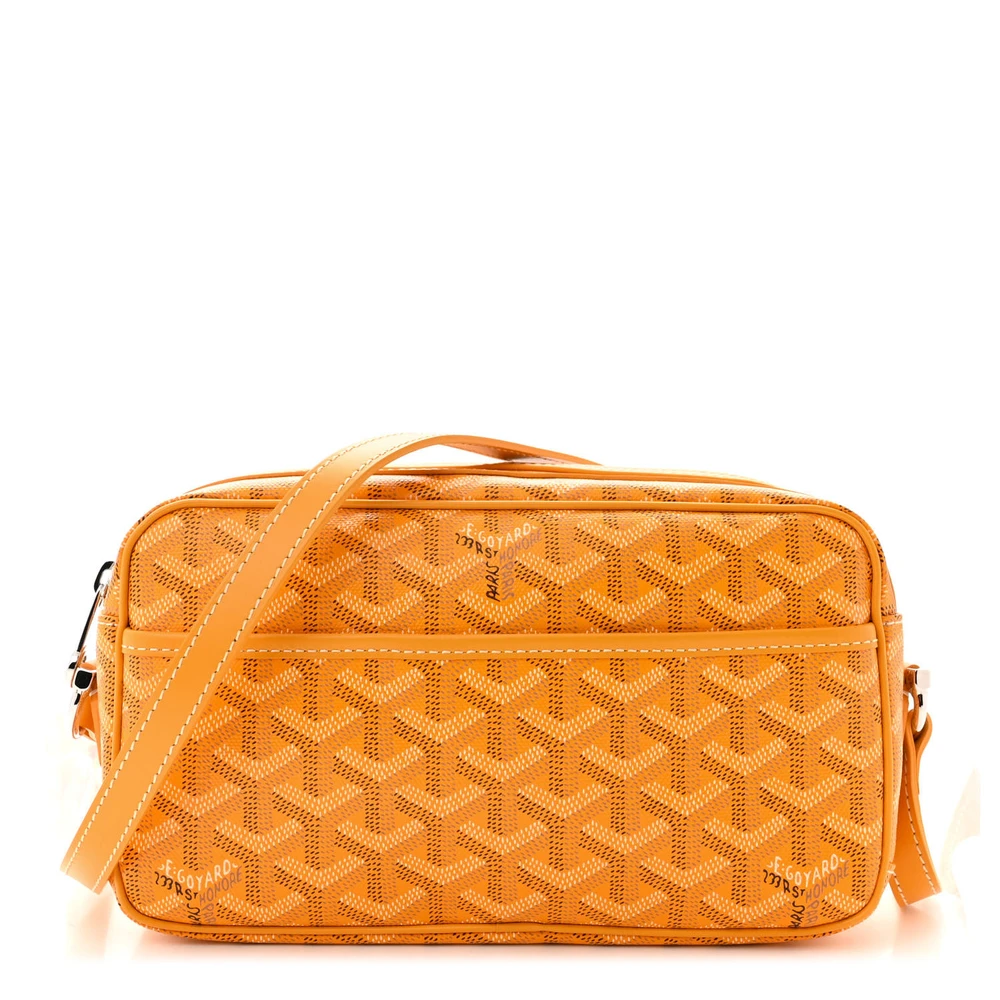 Lushentic Goyard Sac Cap Vert PM Vert Yellow Goyardine Canvas Silver Hardware Front