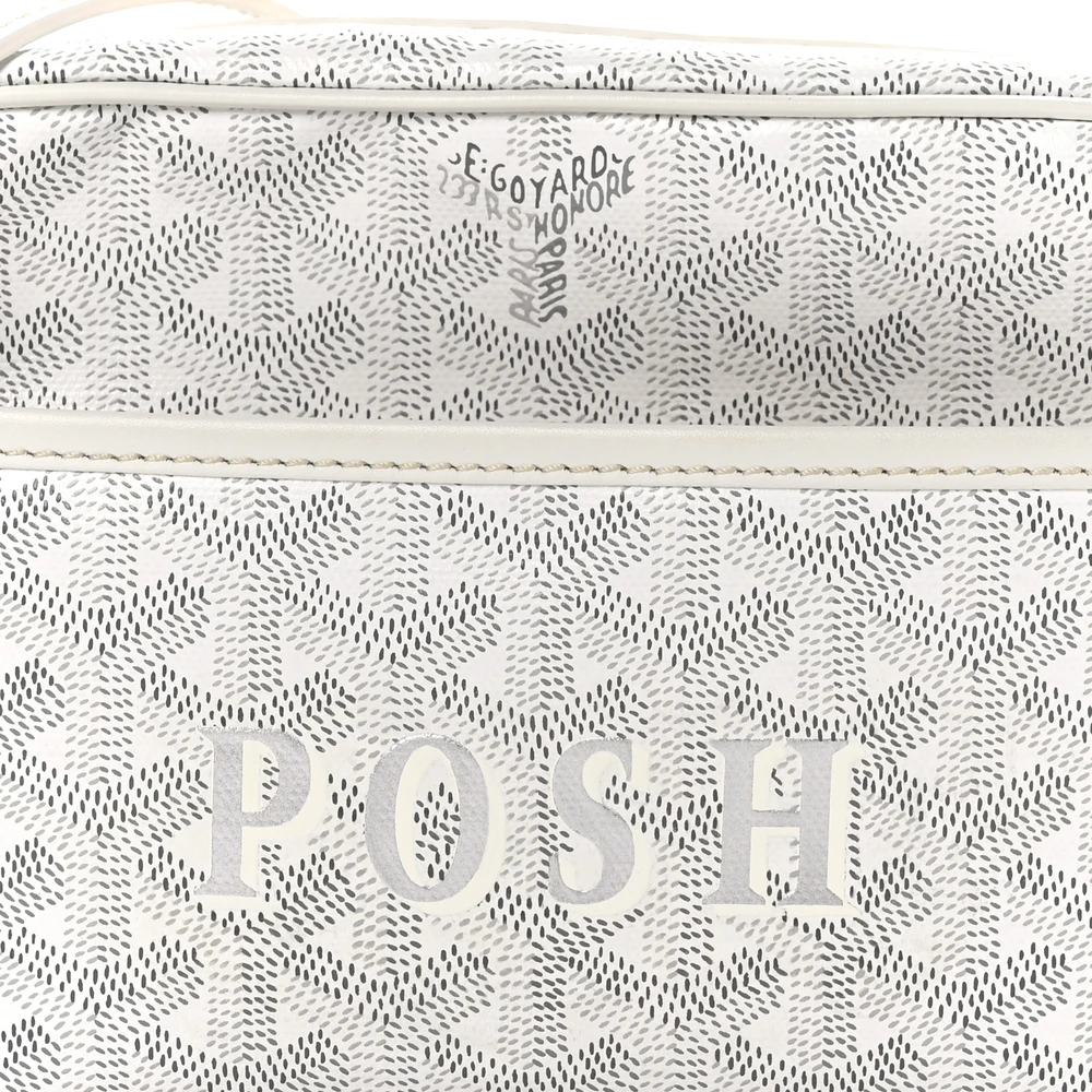 Lushentic Bag Sac Cap Vert PM White Goyardine Canvas - Image 8