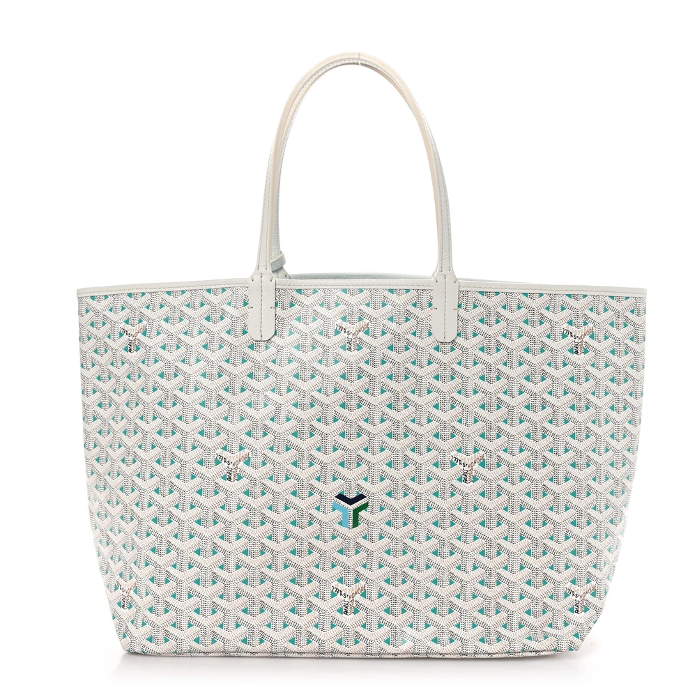 Lushentic Goyard Saint Louis Claire Voie PM White Opaline Goyardine Canvas Front