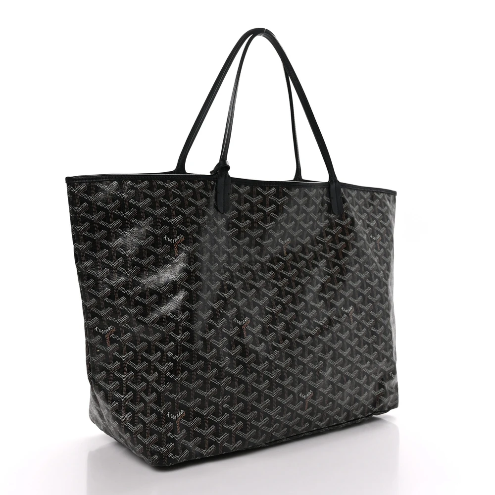 Lushentic Replica Saint Louis Tote GM Black Goyardine Canvas 3 - Image 3