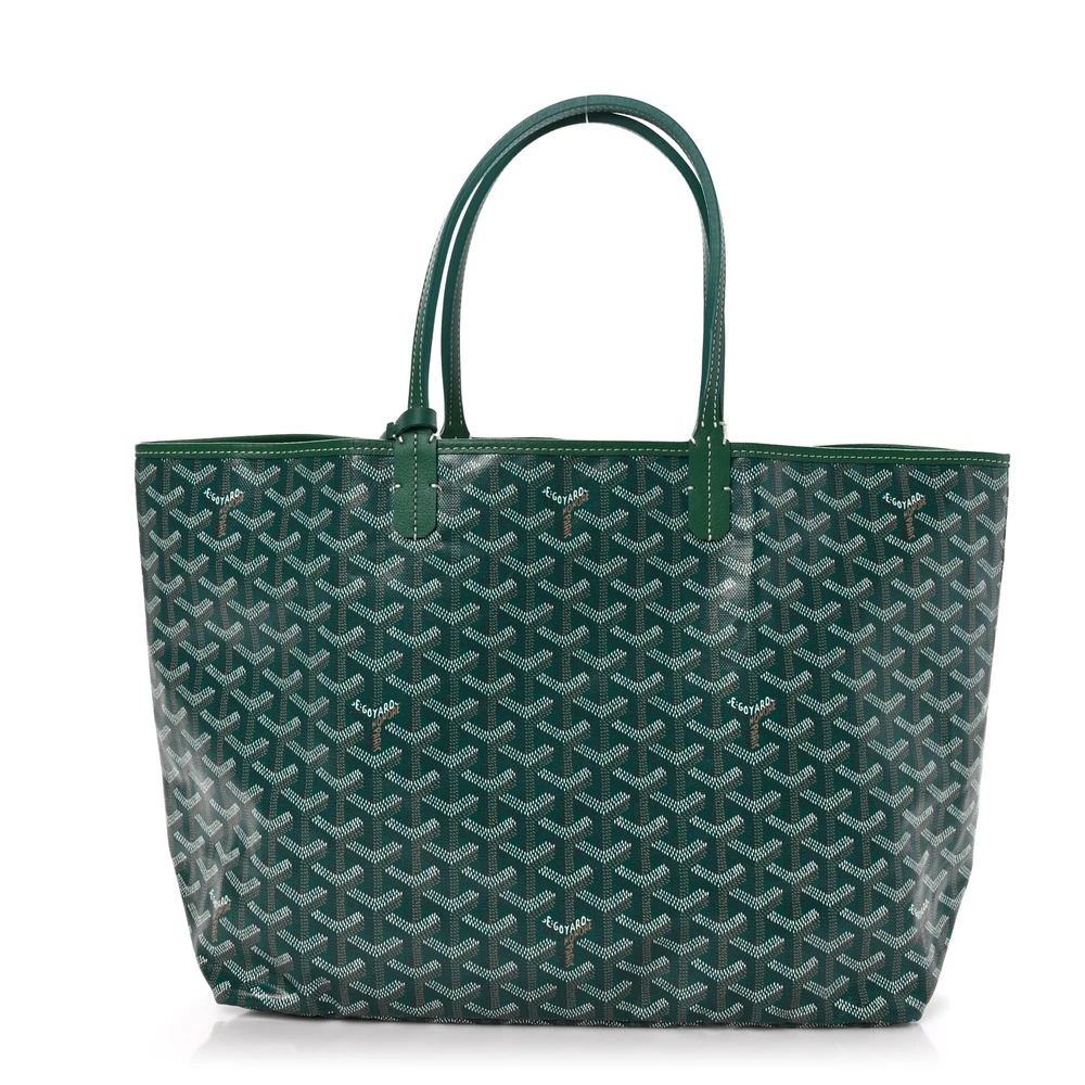 Lushentic Goyard Saint Louis Tote PM Green Goyardine Canvas Front