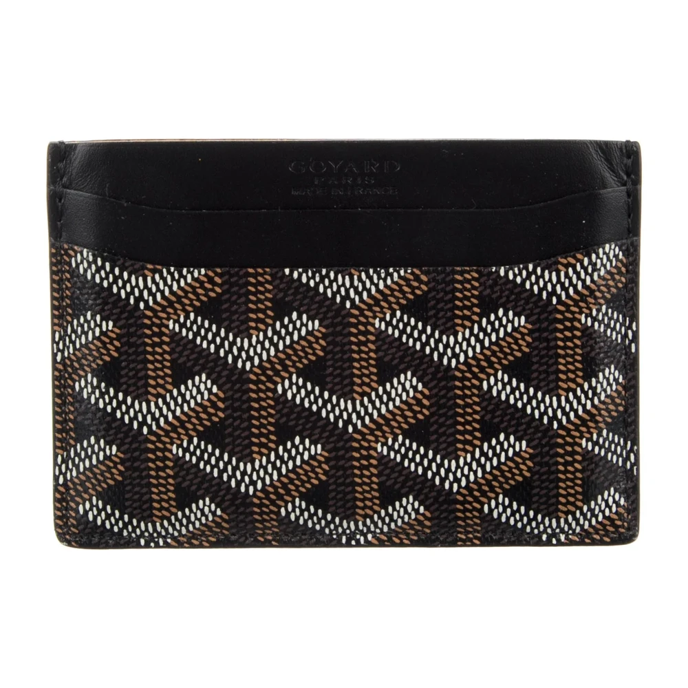 Lushentic Bag Small Card Holder - Brown Goyardine Printed Canvas - Image 2