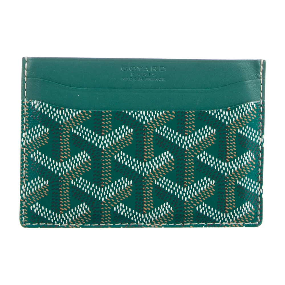 Lushentic Grade Small Card Holder - Green Goyardine Canvas - Image 3