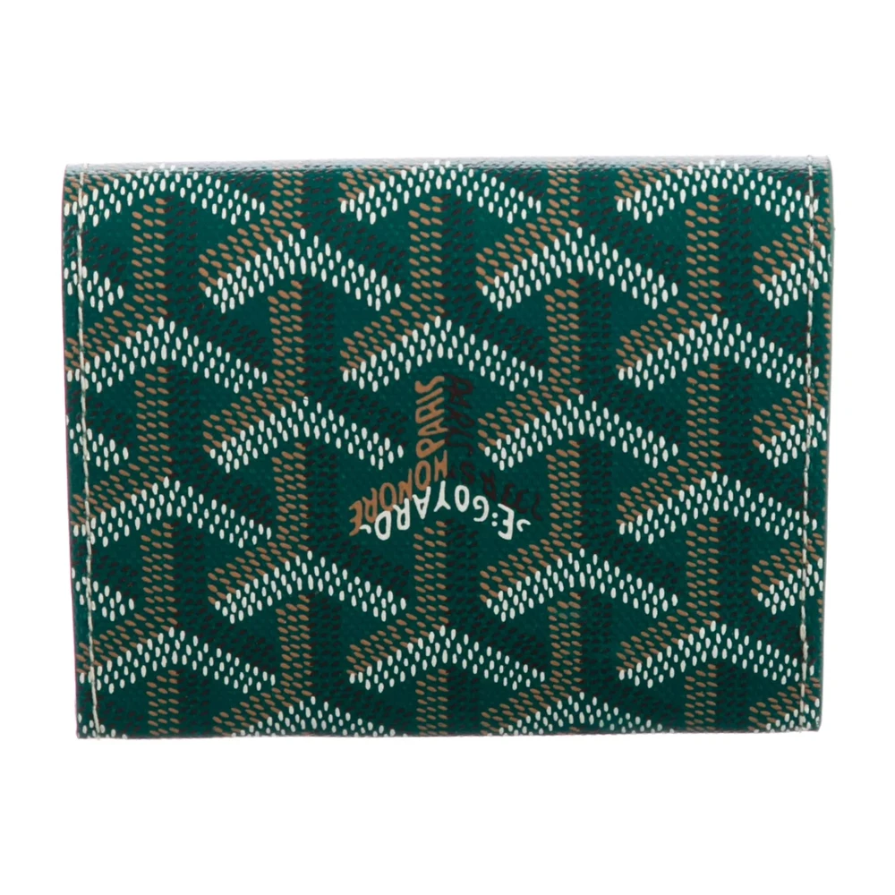 Lushentic Grade Handbags - Small Compact Wallet in Green Goyardine - Image 2