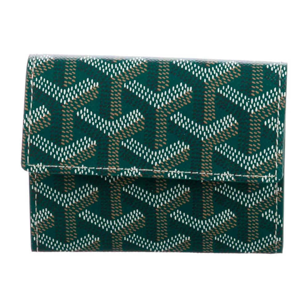 Lushentic Grade Handbags - Small Compact Wallet in Green Goyardine