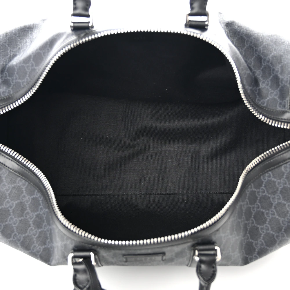 Lushentic Grade Replica Large Carry On Duffle Bag in Black Grey Canvas - Image 7