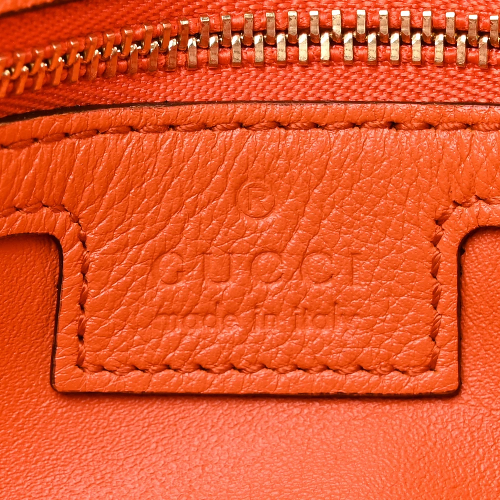 Lushentic Medium Blondie Chain Shoulder Flap Bag in Deep Orange Roxy Calfskin Leather with Gold Hardware - Image 2